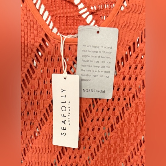 NWT Seafolly Marrakesh Tassel Cover-Up Dress Cinnamon Size‎ S - Picture 5 of 13